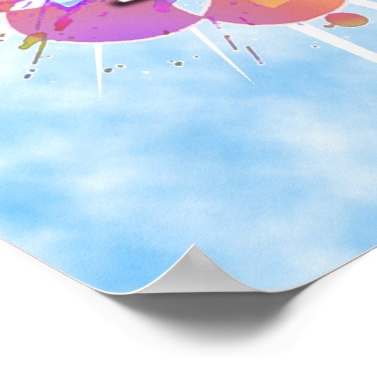 Jezus houdt van mij, pastel Waterverf Poster (Hoek)