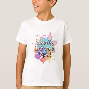 Jezus houdt van mij, pastel Waterverf T-shirt
