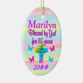 JEZUS HOUDT VAN MIJ PERSOONLIJK 85STE VERJAARDAG O KERAMISCH ORNAMENT (Rechts)