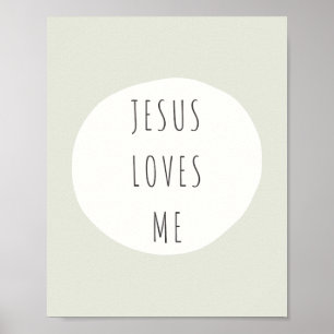 Jezus houdt van mij. Poster & Prints