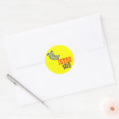 Jezus houdt van mij ronde sticker (Envelop)