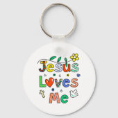 Jezus houdt van mij sleutelhanger (Voorkant)
