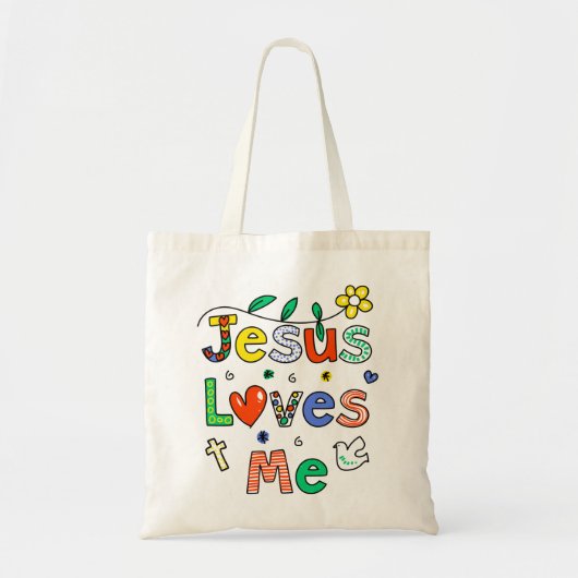 Jezus houdt van mij tote bag (Voorkant)