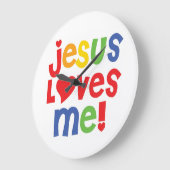 Jezus houdt van mij! Wandklok (Hoek)
