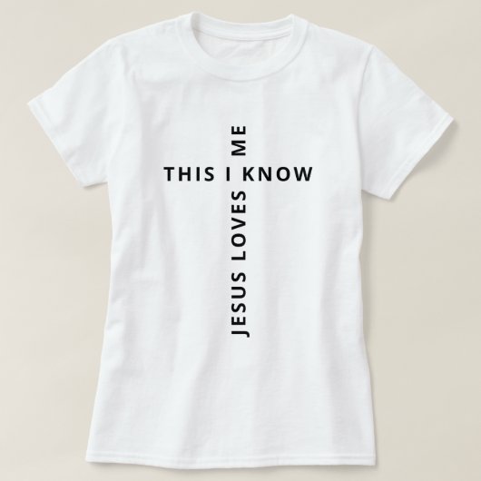 Jezus houdt van mij wit t-shirt (Design voorkant)