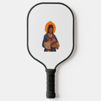 Jezus houdt van Moo Deng T-shirt Pickleball Paddle
