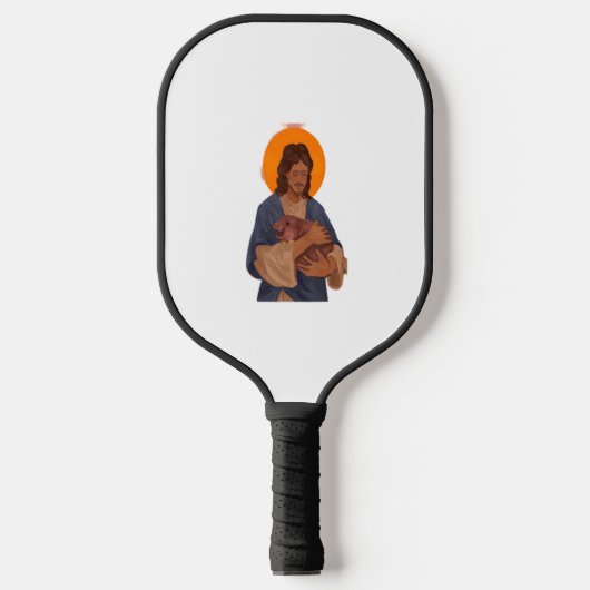 Jezus houdt van Moo Deng T-shirt Pickleball Paddle (Voorkant)