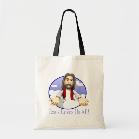 Jezus houdt van ons allen tote bag (Voorkant)