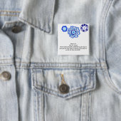 Jezus houdt van ons vierkante button 5,1 cm (In situ)