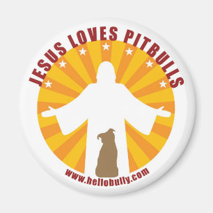 Jezus houdt van Pitbulls Magnet