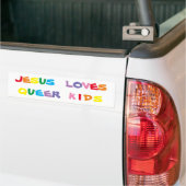 Jezus houdt van Queer Kinder Bumpersticker (Op Truck)