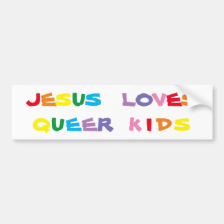Jezus houdt van Queer Kinder Bumpersticker