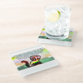 Jezus houdt van soort glazen onderzetter (Schuin)