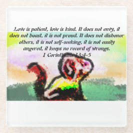 Jezus houdt van soort glazen onderzetter