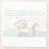 Jezus houdt van soort glazen onderzetter (Achterkant)