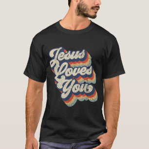 Jezus houdt van  stijlgrafisch ontwerp t-shirt