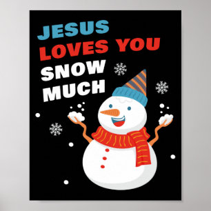 Jezus houdt van veel Christelijke kerst  Poster