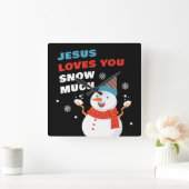 Jezus houdt van veel Christelijke kerst  Vierkante Klok (Huis)