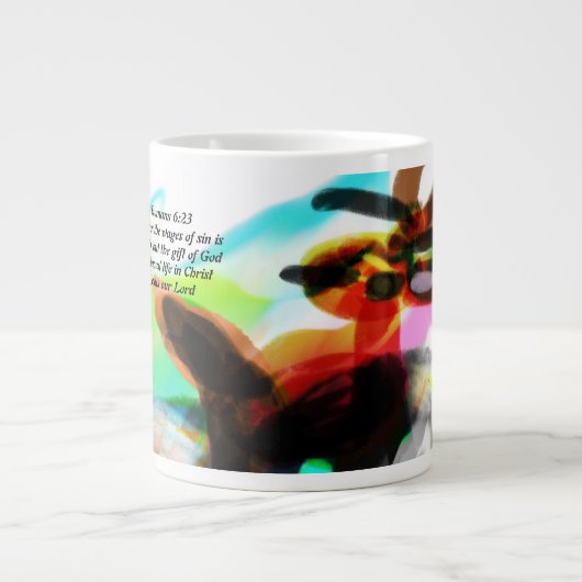 Jezus houdt van vreugde grote koffiekop (Voorkant)
