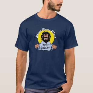 Jezus houdt van waarheidsgetrouw 9-11 in het werk t-shirt