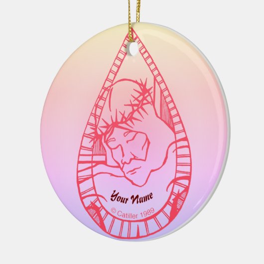 Jezus huilde Christelijk ornament (Links)