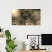 Jezus, ik ben de weg, de waarheid, het leven poster (Thuiskantoor)