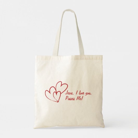 Jezus, ik hou van je canvas tas (Achterkant)