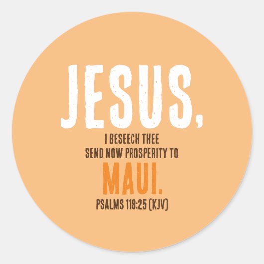 "JEZUS, ik smeek u" - Thanksgiving dag kleuren Ronde Sticker (Voorkant)