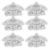 Jezus Ik vertrouw Engelen Religieuze AMDG Sticker (Voorkant)