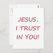 Jezus, ik vertrouw op je. briefkaart (Voorkant / Achterkant)