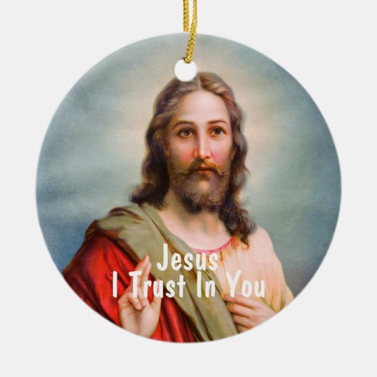 Jezus, ik vertrouw op jou. keramisch ornament (Voorkant)