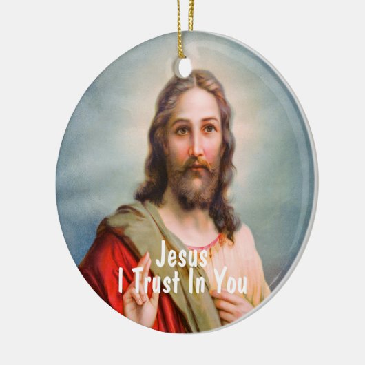 Jezus, ik vertrouw op jou. keramisch ornament (Links)