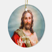 Jezus, ik vertrouw op jou. keramisch ornament (Links)