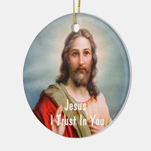 Jezus, ik vertrouw op jou. keramisch ornament (Links)
