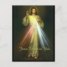 Jezus, ik vertrouw op jullie goddelijke genie Reli Briefkaart