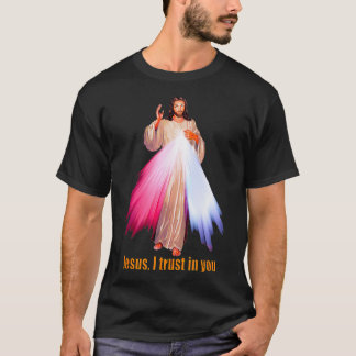 Jezus, ik vertrouw op U Goddelijk Barmhartig Afbee T-shirt