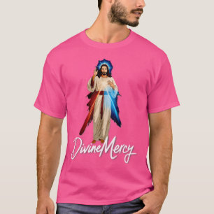 Jezus, ik vertrouw op U, Goddelijke Barmhartigheid T-shirt