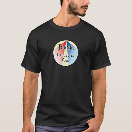 Jezus, ik vertrouw op u: Goddelijke barmhartigheid T-shirt (Voorkant)
