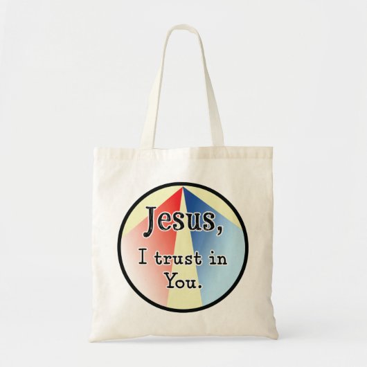 Jezus, ik vertrouw op u: Goddelijke barmhartigheid Tote Bag (Voorkant)