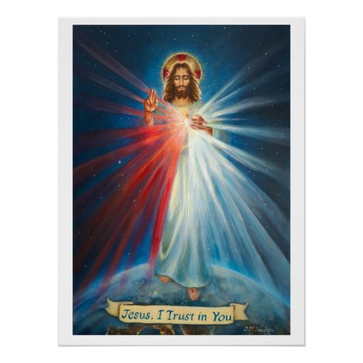 Jezus, ik vertrouw op U Perfect Poster (Voorkant)