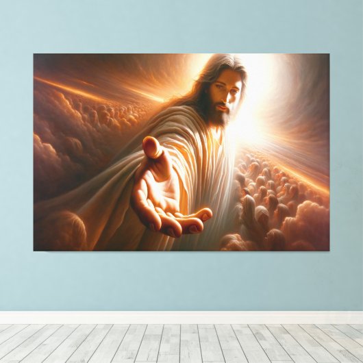 Jezus, ik wil je hand vasthouden Afbeelding 2 Canvas Afdruk (Insitu (Houten vloer))