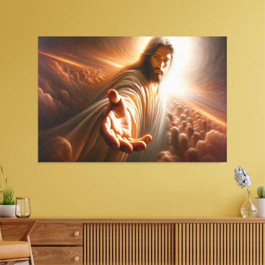 Jezus, ik wil je hand vasthouden Afbeelding 2 Canvas Afdruk (Insitu (Woonkamer))