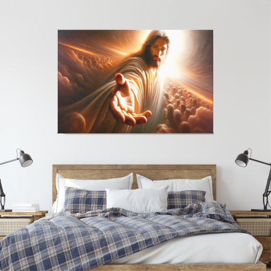 Jezus, ik wil je hand vasthouden Afbeelding 2 Canvas Afdruk (Insitu (Slaapkamer))