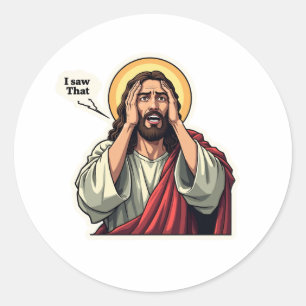 Jezus – Ik zag dat (en u weet het) Ronde Sticker