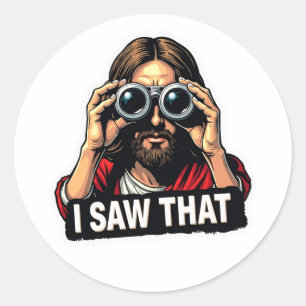 Jezus – Ik zag dat (en u weet het) Ronde Sticker