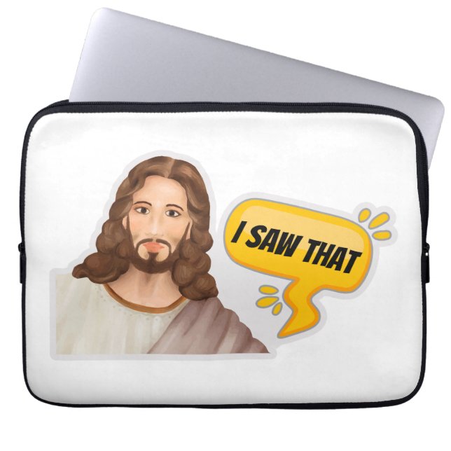 Jezus, ik zag dat laptop sleeve (Voorkant)