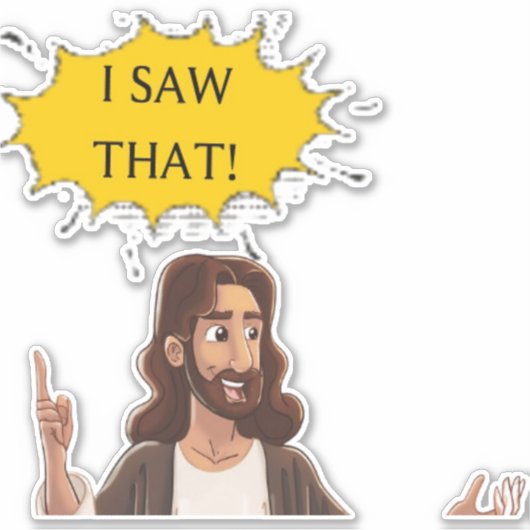 Jezus, ik zag dat sticker (Voorkant)