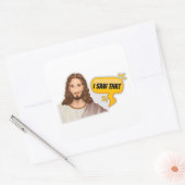 Jezus, ik zag dat vierkante sticker (Envelop)
