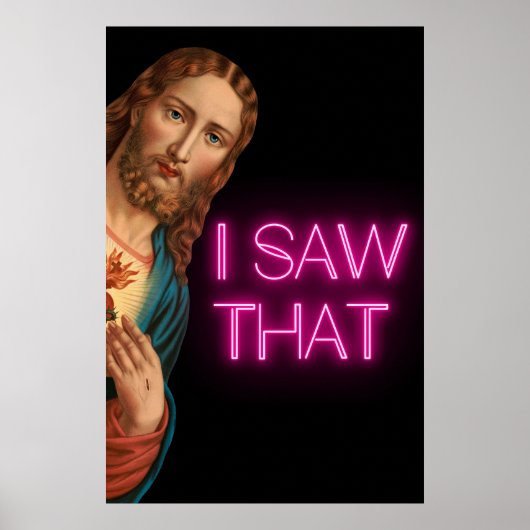 Jezus ik zag die meme poster (Voorkant)