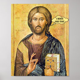 Jezus "IK ZEI NOOIT DAT" Nieuwe Testament Pro-Love Poster